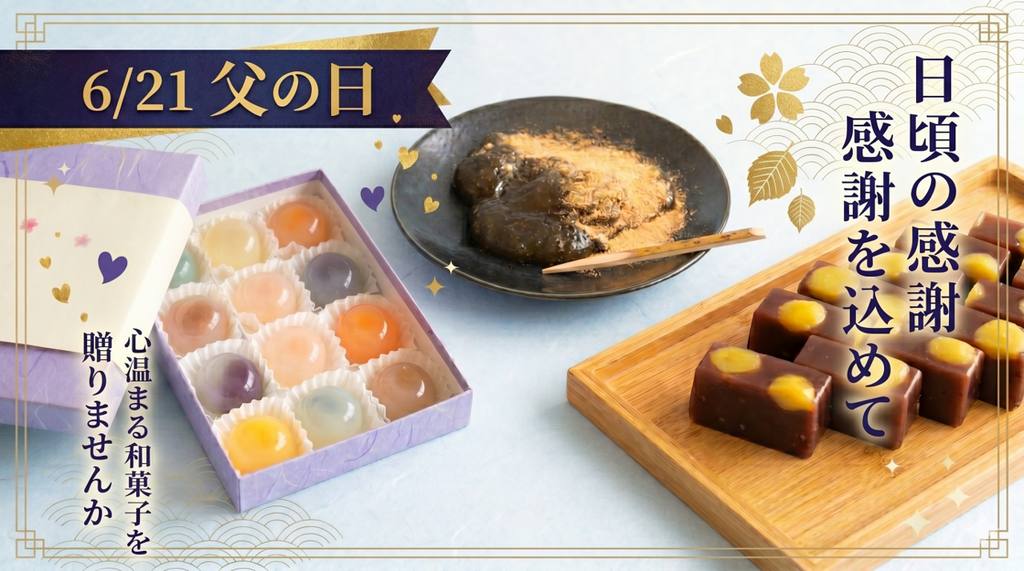 【父の日】日頃の感謝を送る和菓子の贈り物